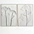 Plaster Dual Photo Frame Set 3D model small image 3