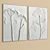 Plaster Dual Photo Frame Set 3D model small image 5