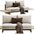 Modern Zen Urban Sofa 3D model small image 1