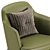 Modern Leather Armchair JANE 3D model small image 2