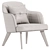Modern Leather Armchair JANE 3D model small image 6