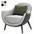 Luxurious Mad Queen Armchair - Poliform 3D model small image 2