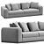 Luxurious Flexform Asolo Sofa Set 3D model small image 1