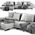 Poliform Mondrian Chaise Longue Sofa 3D model small image 2