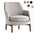 Elegant Leda Flexform Armchair 3D model small image 2