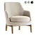 Elegant Leda Flexform Armchair 3D model small image 3