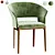 Modern Small Armchair in Grey 3D model small image 1