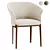 Modern Small Armchair in Grey 3D model small image 2
