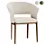 Modern Small Armchair in Grey 3D model small image 3