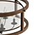 Dark Bronze Round Chandelier Fixture 3D model small image 2