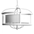 Dark Bronze Round Chandelier Fixture 3D model small image 3