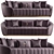 Elegant Bell Sofa Set 3D model small image 1