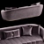 Elegant Bell Sofa Set 3D model small image 2