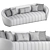 Elegant Bell Sofa Set 3D model small image 4