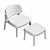 Elegant Poliform Curve Armchair 3D model small image 3