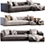 Modern Flexform Sofa Perry Design 3D model small image 1
