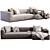 Modern Flexform Sofa Perry Design 3D model small image 3