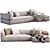 Modern Flexform Sofa Perry Design 3D model small image 6