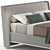 Luxurious Terence Queen Bed 3D model small image 2