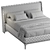 Luxurious Terence Queen Bed 3D model small image 6