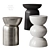 AM.PM. Metal Side Tables Set 3D model small image 1