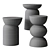 AM.PM. Metal Side Tables Set 3D model small image 4