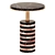 Fetish Pedestal Table: Brass & Marble 3D model small image 1