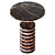 Fetish Pedestal Table: Brass & Marble 3D model small image 3