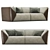 Stylish Slice Sofa: Contemporary Comfort 3D model small image 1