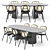 Modern Elliptical Dining Set 163 3D model small image 1
