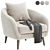 Elegant Hanna Armchair for Style 3D model small image 1
