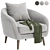 Elegant Hanna Armchair for Style 3D model small image 3