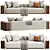 Luxury TRUSSARDI CASA Deven Sofa 3D model small image 2