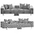 Luxury TRUSSARDI CASA Deven Sofa 3D model small image 3