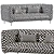 Modern Husk Sofa in 3D 3D model small image 4