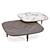 Italian Walnut Coffee Table 3D model small image 5
