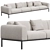 Elegant 4-Seater Bon Adea Sofa 3D model small image 1
