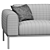 Elegant 4-Seater Bon Adea Sofa 3D model small image 3