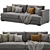 Brandon 3-Seater Sofa: Stylish Comfort 3D model small image 2