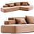 Modern Chic Rift Sofa Moroso 3D model small image 1