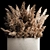 Pampas Reed Bouquet in Concrete Vase 3D model small image 3