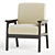 Boltz Stylish Wide Armchair 2022 3D model small image 2