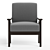 Boltz Stylish Wide Armchair 2022 3D model small image 3