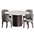 Ovata Dining Set with 4 Chairs 3D model small image 1