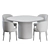 Ovata Dining Set with 4 Chairs 3D model small image 3