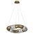 Sleek Brass & Glass Pendant 3D model small image 1