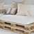 White Pallet Sofa with Turbosmooth 3D model small image 4