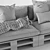 White Pallet Sofa with Turbosmooth 3D model small image 7