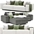Vitra Modular Sofa Platform Seat 3D model small image 2
