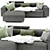 Vitra Modular Sofa Platform Seat 3D model small image 3